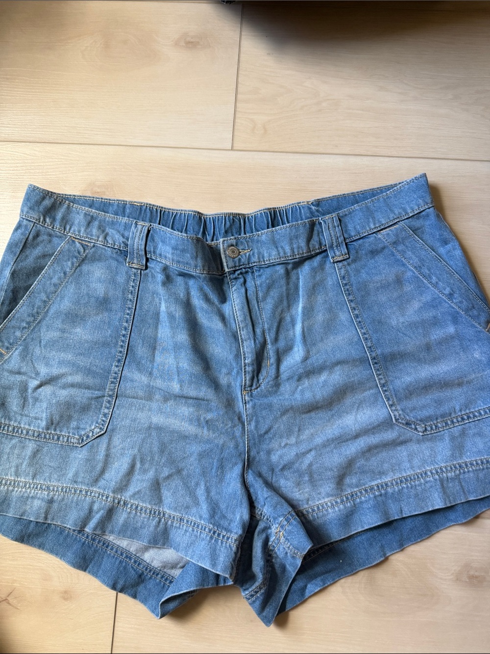 Old Navy Light Blue Denim Shorts with Front Pockets